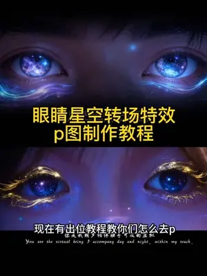 眼睛星空瞳孔制作教程来了 眼睛星空ai教程和指令#豆包ai #豆包p图已经nextlevel了 #豆包p图
